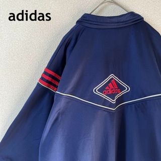 アディダス(adidas)のT2 アディダス　ジップアップジャケット　ヴィンテージ　刺繍ロゴ　Oメンズ(ジャージ)