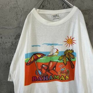 90s BAHAMAS レトロ ヴィンテージ ビーチ ビック Tシャツ(Tシャツ/カットソー(半袖/袖なし))