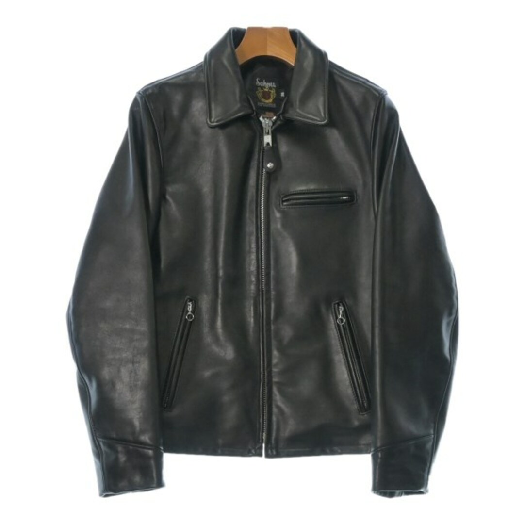 schott(ショット)のSchott ショット ライダース 36(XS位) 黒 【古着】【中古】 メンズのジャケット/アウター(ライダースジャケット)の商品写真