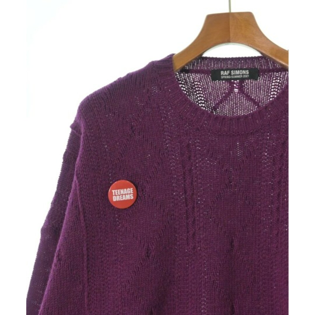 RAF SIMONS - RAF SIMONS ラフシモンズ ニット・セーター XS 紫 RAF SIMONS - RAF SIMONS ラフシモンズ ニット・セーター XS 紫