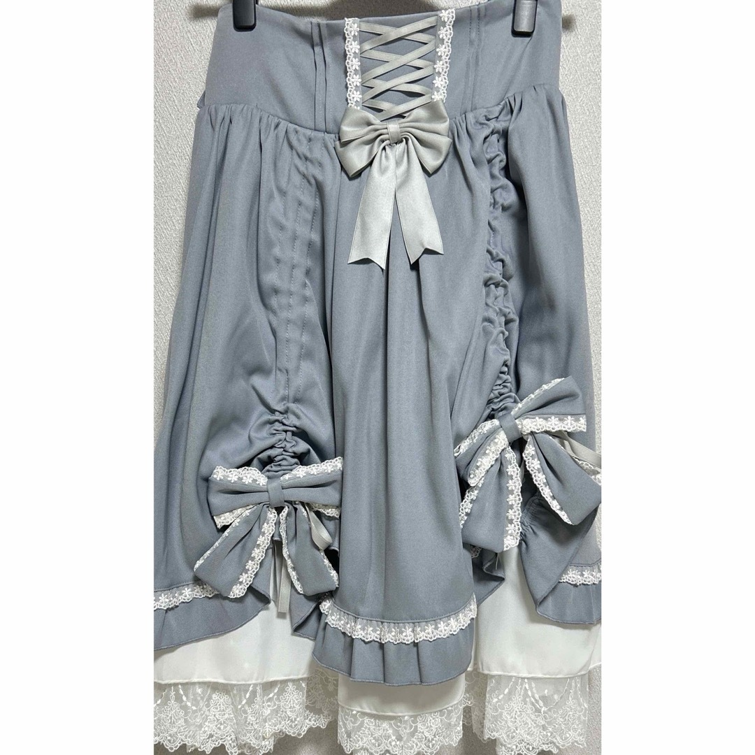 Amavel(アマベル)のAmavel Secret Macaron ドーリィ スカート ジャンスカ 青 レディースのスカート(ひざ丈スカート)の商品写真