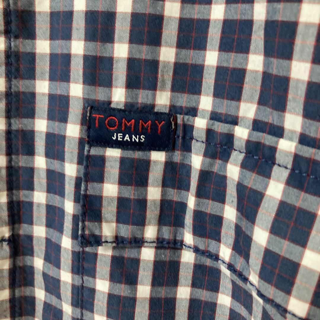 TOMMY JEANS(トミージーンズ)のK3 トミージーンズ　チェック柄シャツ　長袖　ゆったり　Ｌメンズ メンズのトップス(Tシャツ/カットソー(七分/長袖))の商品写真