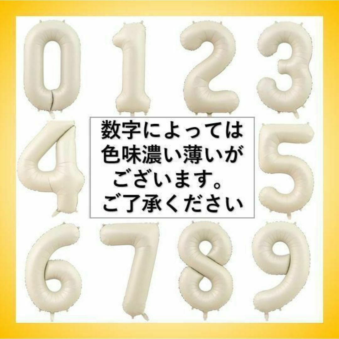 ナンバーバルーン【1】クリーム色 32インチ 数字 誕生日 お祝い事 キッズ/ベビー/マタニティのメモリアル/セレモニー用品(アルバム)の商品写真