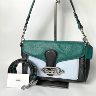 コーチ(COACH)の【美品】コーチ スモール ジェイド 2WAY ショルダーバッグ　グリーン(ショルダーバッグ)