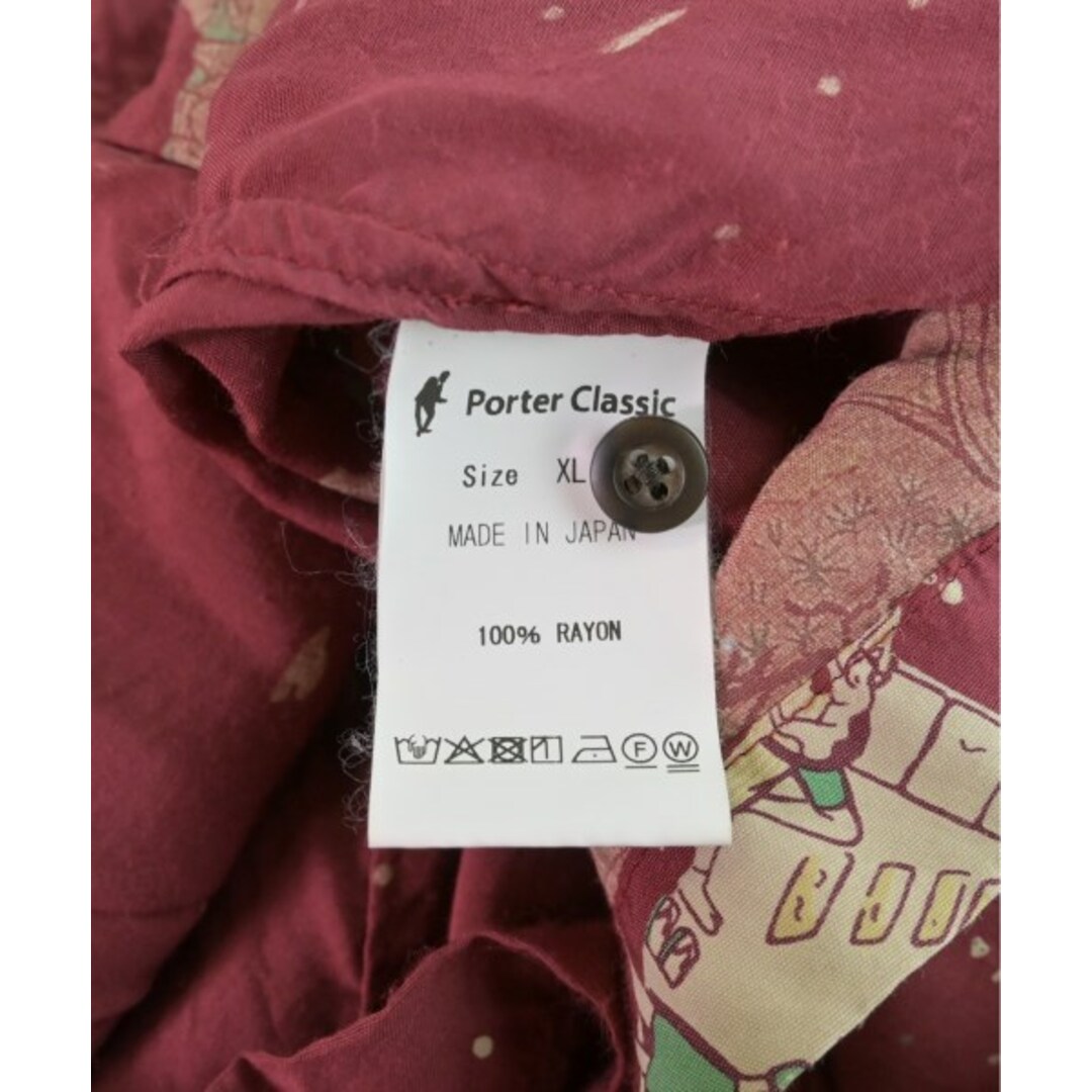 PORTER CLASSIC(ポータークラシック)のPORTER CLASSIC ポータークラシック カジュアルシャツ XL 赤 【古着】【中古】 メンズのトップス(シャツ)の商品写真