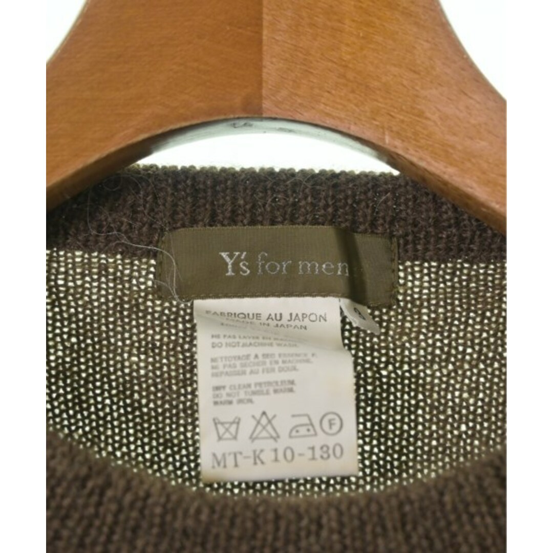 Y's for men ワイズフォーメン ニット・セーター 3(M位) 茶 【古着】【中古】 メンズのトップス(ニット/セーター)の商品写真