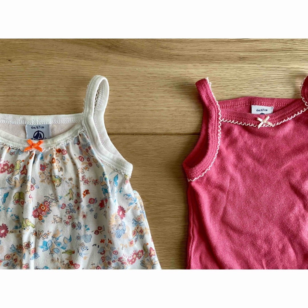 PETIT BATEAU(プチバトー)のプチバトー　6点セット　67-84cm キッズ/ベビー/マタニティのベビー服(~85cm)(ロンパース)の商品写真