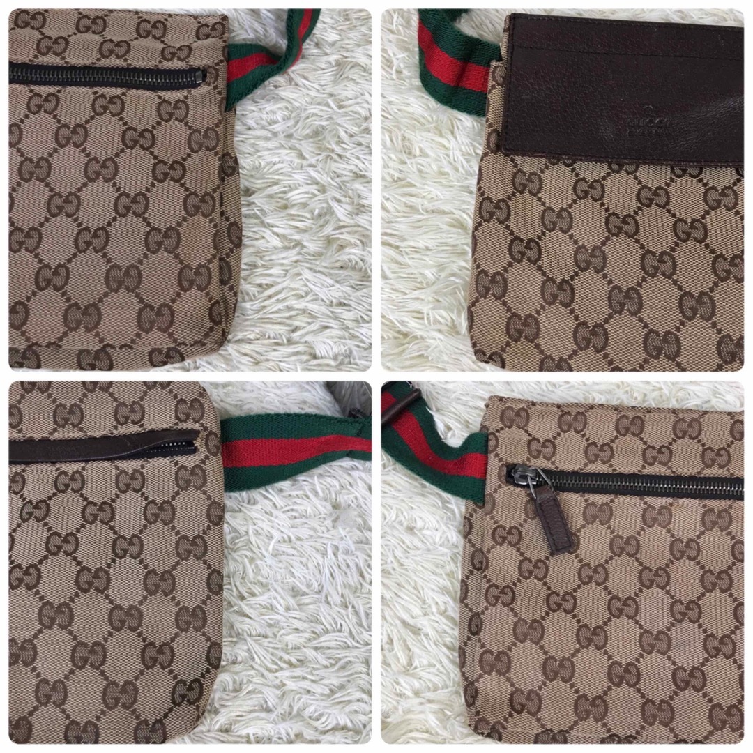 Gucci(グッチ)のグッチ　シェリーライン　ボディバッグ　オールドグッチ　GG キャンバス　 レディースのバッグ(ボディバッグ/ウエストポーチ)の商品写真