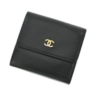 シャネル(CHANEL)のCHANEL シャネル 財布・コインケース - 黒 【古着】【中古】(財布)