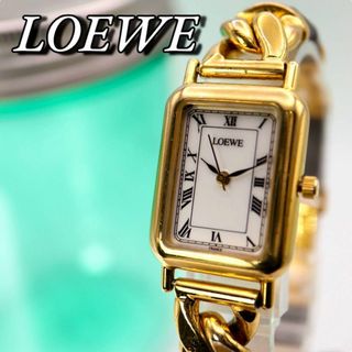 LOEWE - 良品 LOEWE スクエア ブレスウォッチ ゴールド レディース腕時計 825