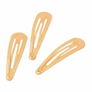 色:M黄色いビグッド 12個セット ヘアクリップ パッチン留め 子供 ガール(その他)