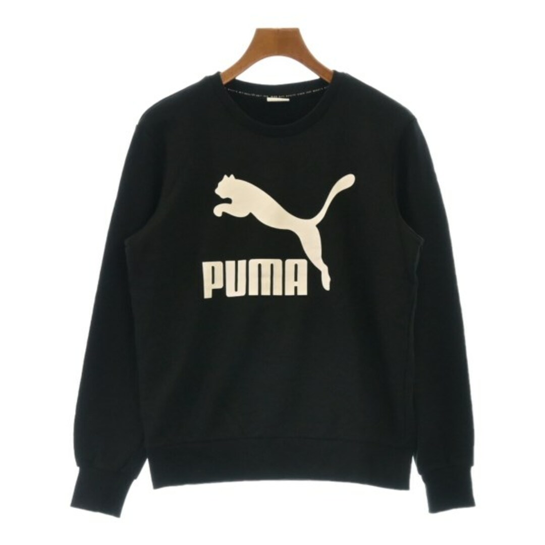 PUMA(プーマ)のPUMA プーマ スウェット M 黒 【古着】【中古】 レディースのトップス(トレーナー/スウェット)の商品写真