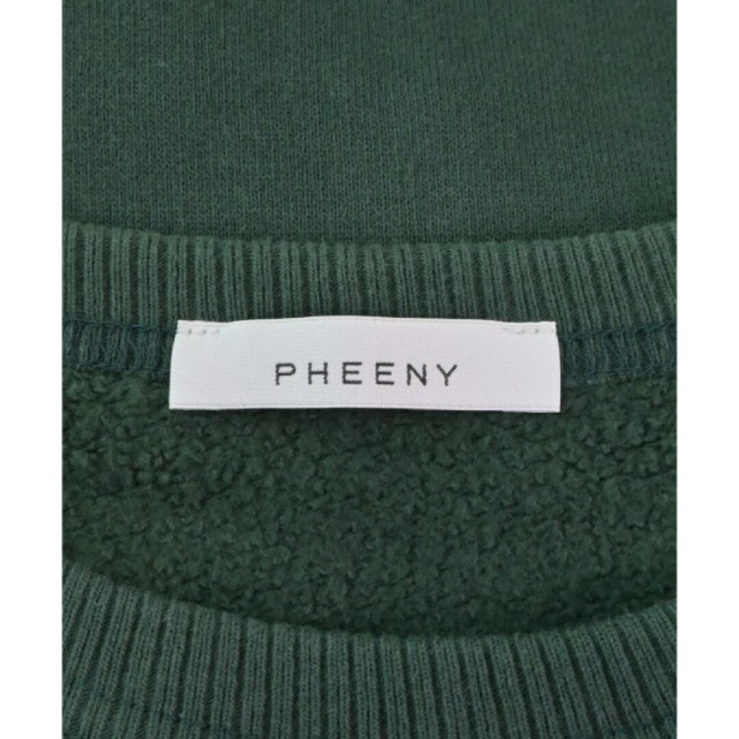 PHEENY(フィーニー)のPHEENY フィーニー スウェット F 緑 【古着】【中古】 レディースのトップス(トレーナー/スウェット)の商品写真