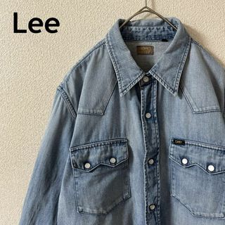 リー(Lee)のI1 Lee デニムシャツ　ウエスタン調　ヴィンテージ古着　長袖　Mメンズ(シャツ/ブラウス(長袖/七分))