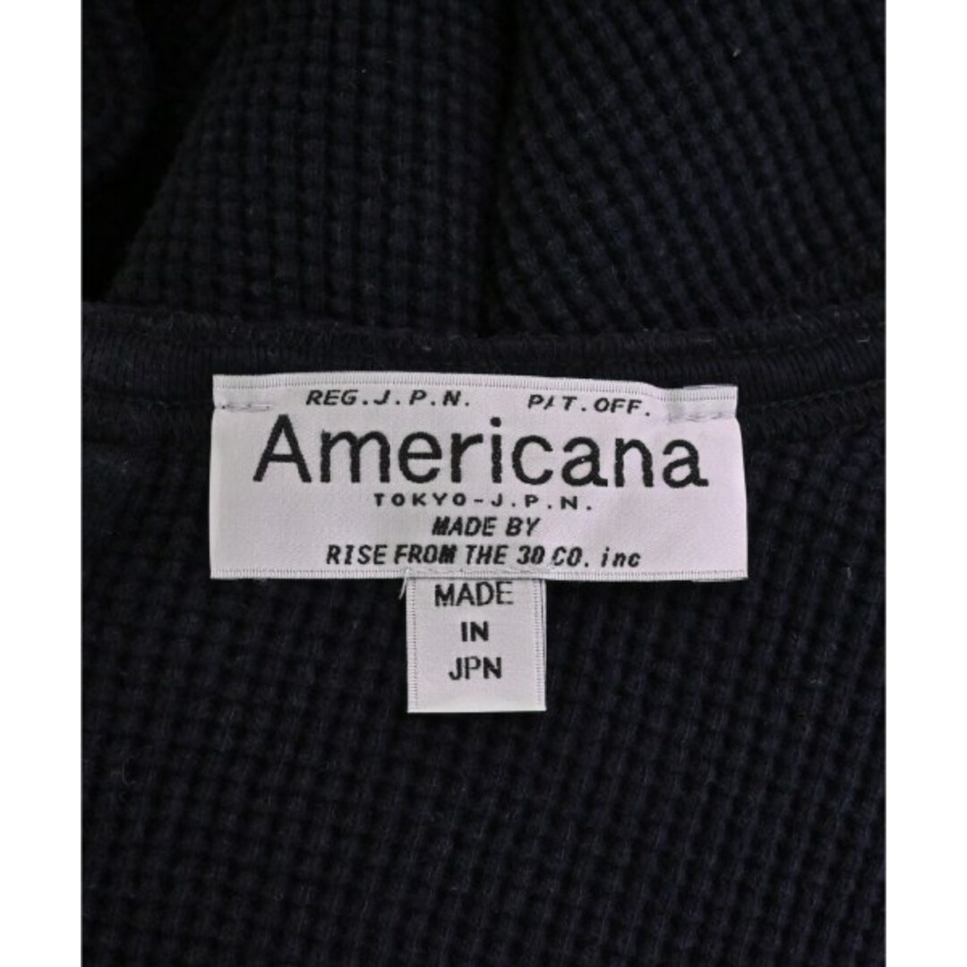 AMERICANA(アメリカーナ)のAmericana アメリカーナ Tシャツ・カットソー -(L位) 紺 【古着】【中古】 レディースのトップス(カットソー(半袖/袖なし))の商品写真