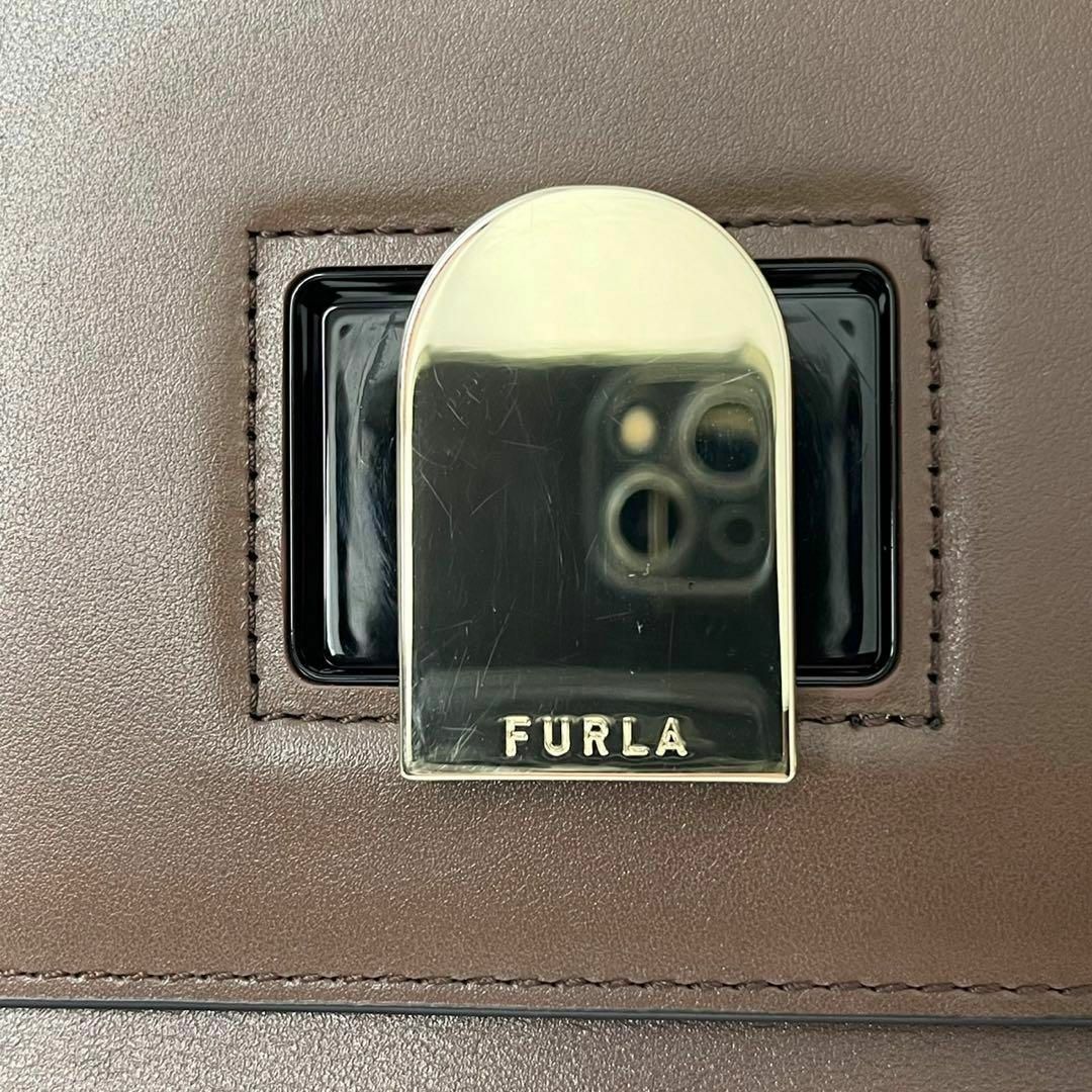 Furla(フルラ)の【美品・保存袋付】フルラ　エマ　トップハンドル　2wayハンドバッグ　ブラウン レディースのバッグ(ハンドバッグ)の商品写真