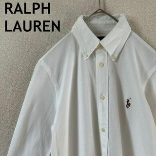 ラルフローレン(Ralph Lauren)のF3ラルフローレン　オックスフォード白シャツ鹿子　コットンストレッチSレディース(シャツ/ブラウス(長袖/七分))