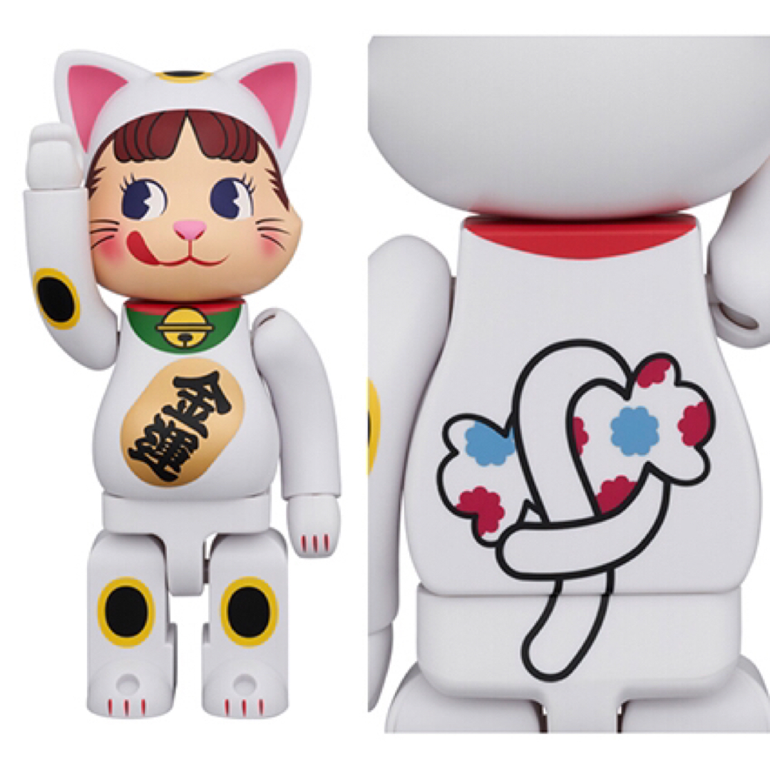 MEDICOM TOY(メディコムトイ)の不二家 招き猫 ペコちゃん 白 金運 400%ニャーブリック/未使用 エンタメ/ホビーのフィギュア(その他)の商品写真