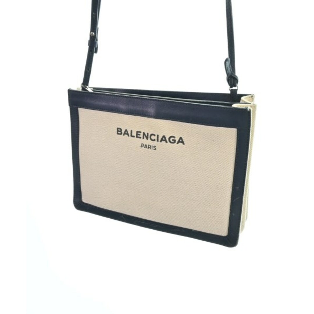 Balenciaga(バレンシアガ)のBALENCIAGA バレンシアガ ショルダーバッグ - ベージュx紺 【古着】【中古】 レディースのバッグ(ショルダーバッグ)の商品写真