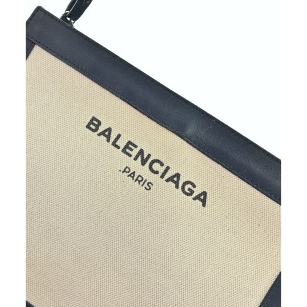 Balenciaga(バレンシアガ)のBALENCIAGA バレンシアガ ショルダーバッグ - ベージュx紺 【古着】【中古】 レディースのバッグ(ショルダーバッグ)の商品写真