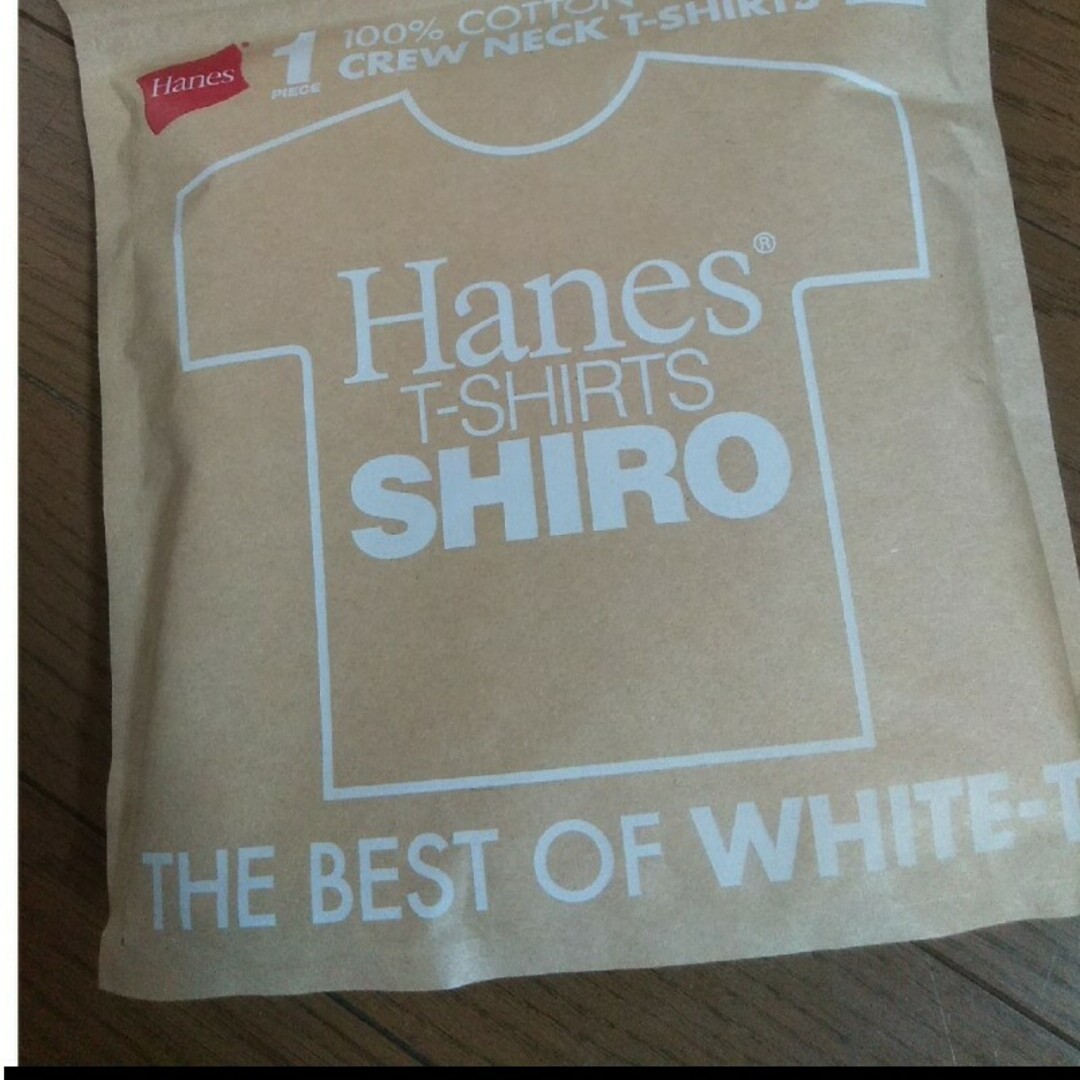 Hanes(ヘインズ)のHANES　SHIRO Tシャツ　ヘインズ　ホワイト　Lサイズ　新品 白　シロ メンズのトップス(Tシャツ/カットソー(半袖/袖なし))の商品写真