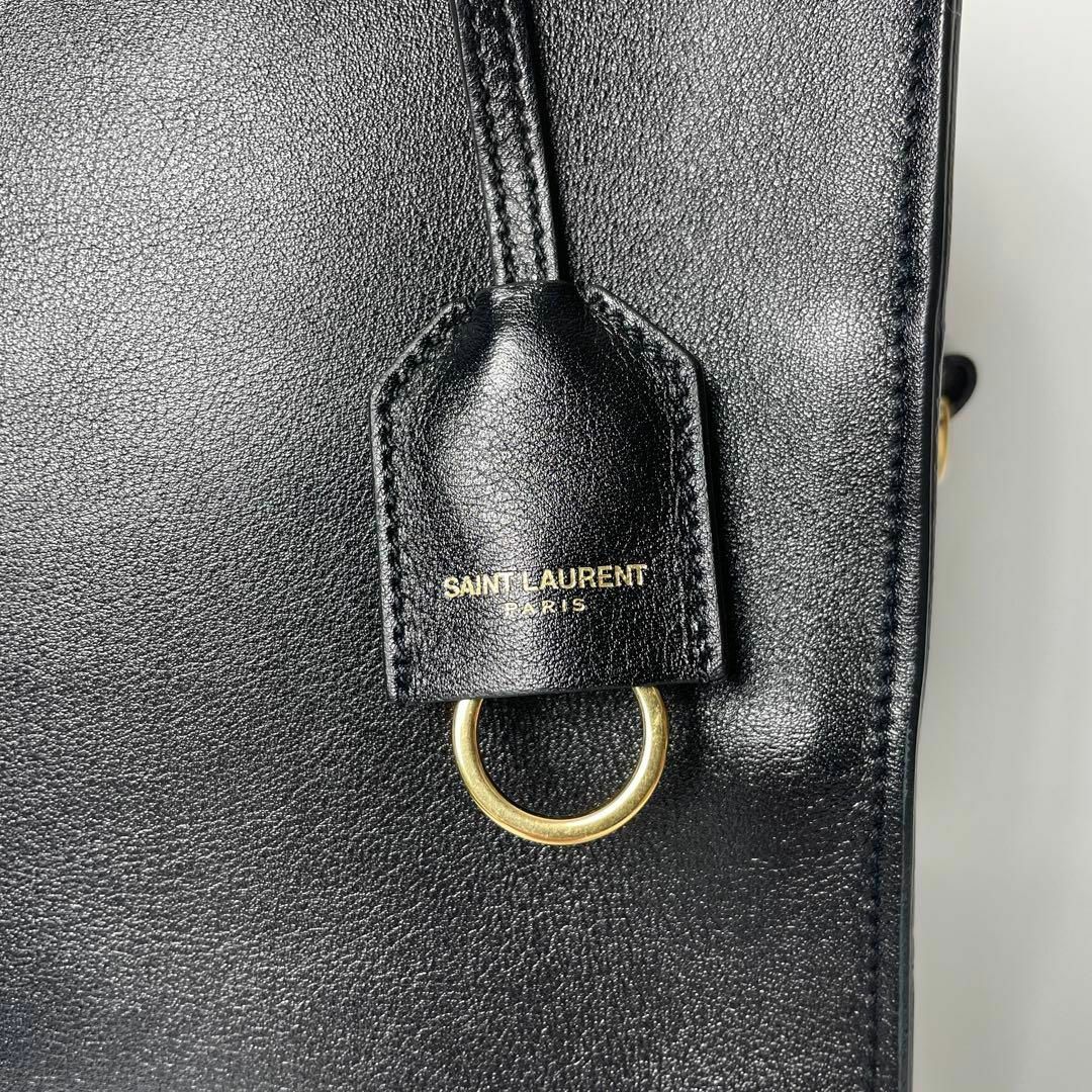 Saint Laurent(サンローラン)の【美品・保存袋付】サンローラン　ベイビーカバス　YSL ブラック　ハンドバッグ レディースのバッグ(ハンドバッグ)の商品写真