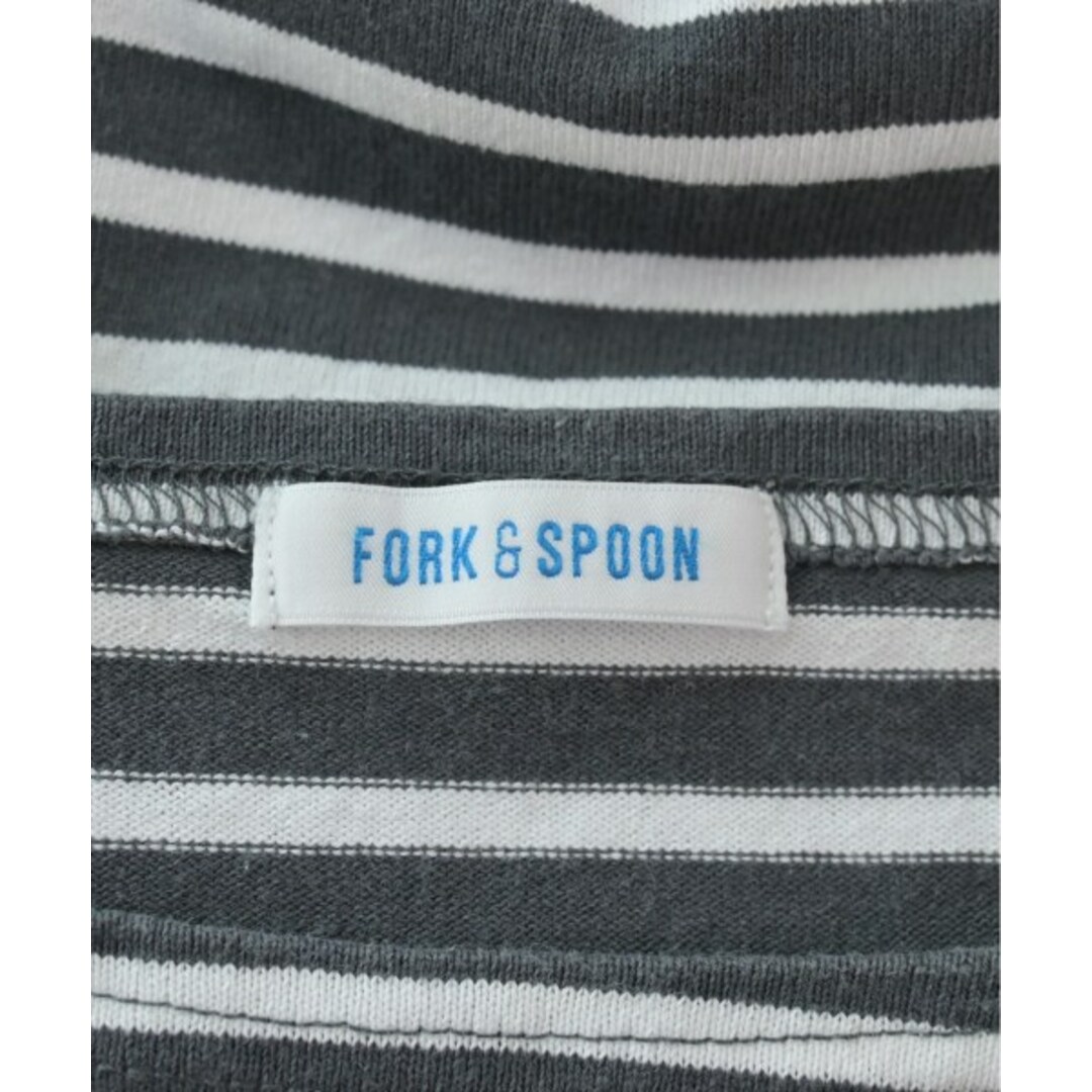 FORK&SPOON(フォークアンドスプーン)のFORK&SPOON Tシャツ・カットソー F グレーx白(ボーダー) 【古着】【中古】 レディースのトップス(カットソー(半袖/袖なし))の商品写真