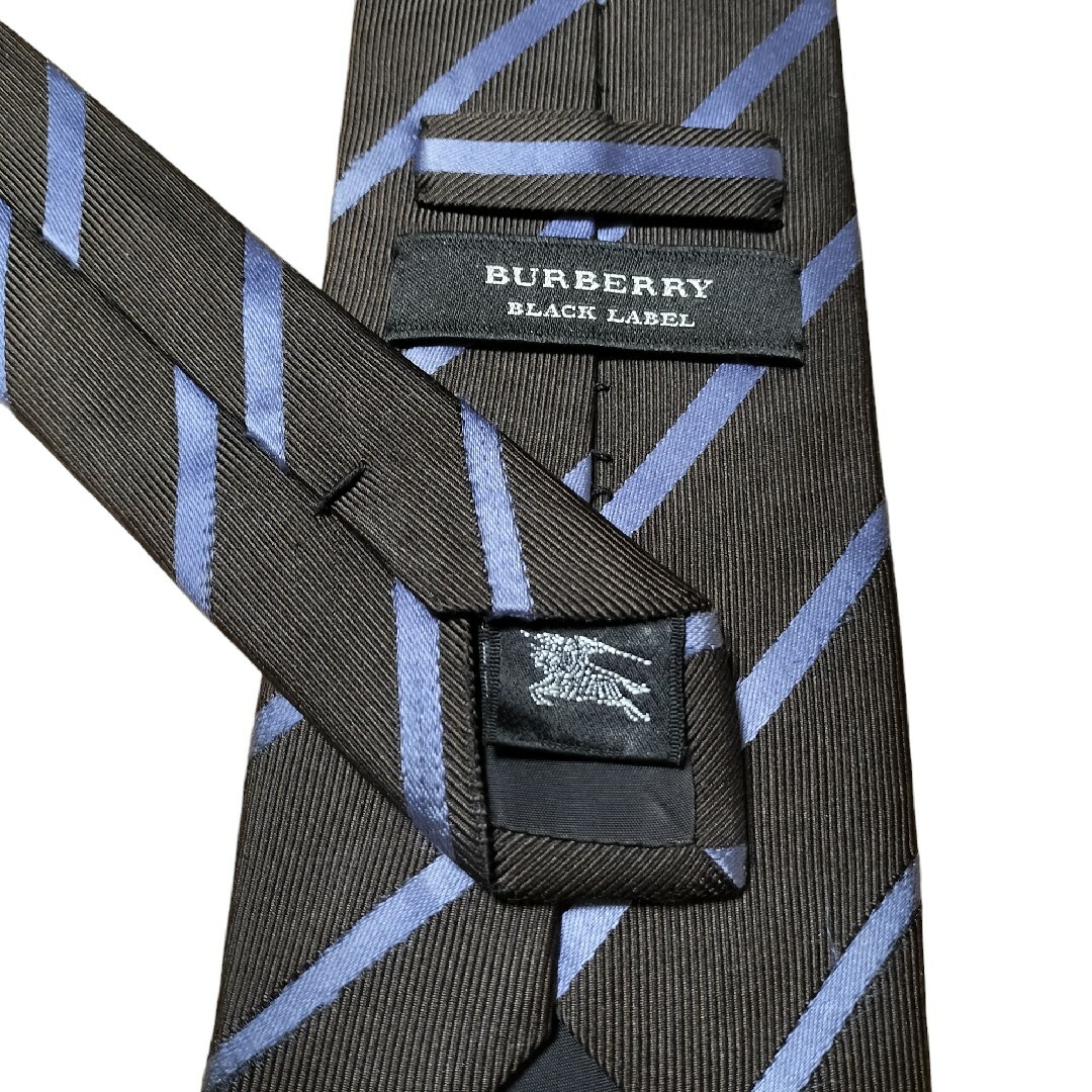 BURBERRY BLACK LABEL(バーバリーブラックレーベル)の★BURBERRY BLACK LABEL★　ブラウン系　ストライプ　日本製 メンズのファッション小物(ネクタイ)の商品写真