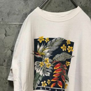 Anvil - HAWAII 花 植物 アメリカ輸入 デザイン ホワイトカラー Tシャツ