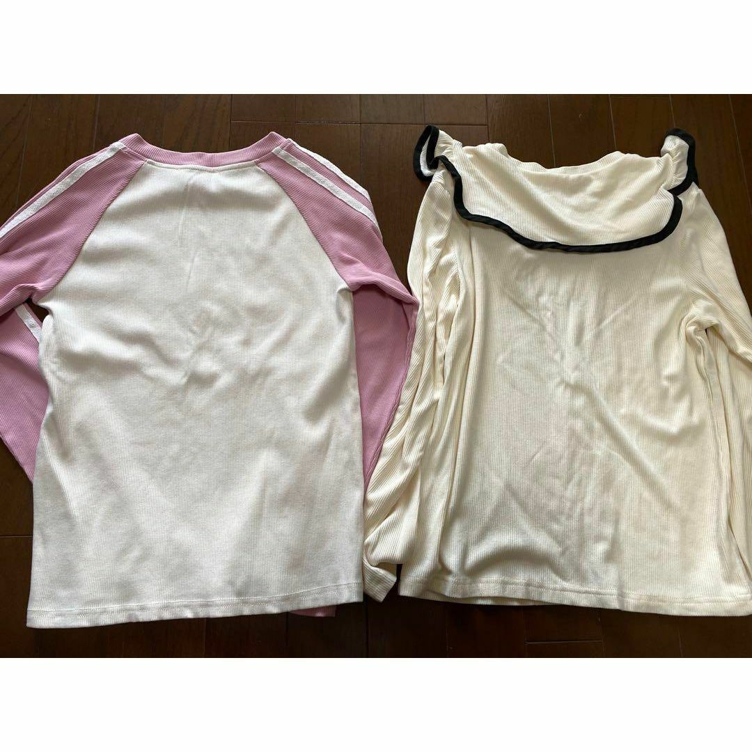 X5014 キッズトップス　2点セット　Tシャツ　トレーナー 140cm キッズ/ベビー/マタニティのキッズ服女の子用(90cm~)(Tシャツ/カットソー)の商品写真