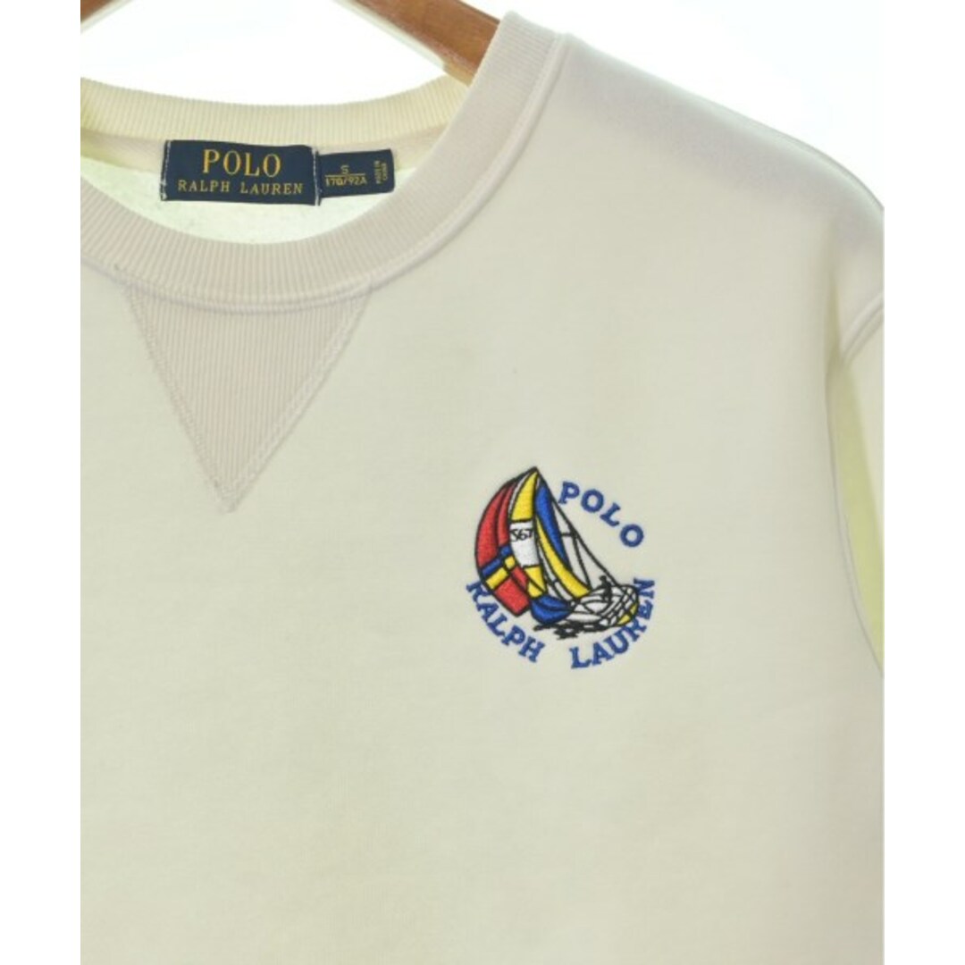 POLO RALPH LAUREN(ポロラルフローレン)のPolo Ralph Lauren ポロラルフローレン スウェット S 白 【古着】【中古】 メンズのトップス(スウェット)の商品写真