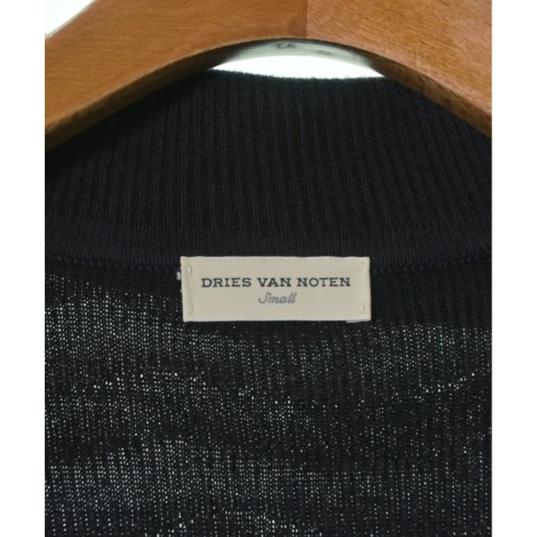 DRIES VAN NOTEN(ドリスヴァンノッテン)のDRIES VAN NOTEN カーディガン S 黒x紺系(ボーダー) 【古着】【中古】 メンズのトップス(カーディガン)の商品写真