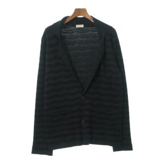 DRIES VAN NOTEN - DRIES VAN NOTEN カーディガン S 黒x紺系(ボーダー) 【古着】【中古】