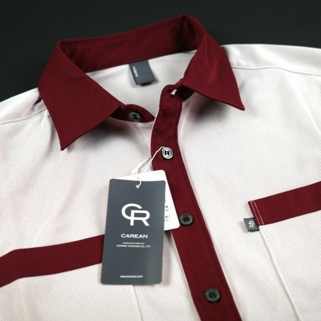 CAREAN キャリーン トリコット素材 半袖ニットシャツ 4L メンズのトップス(シャツ)の商品写真