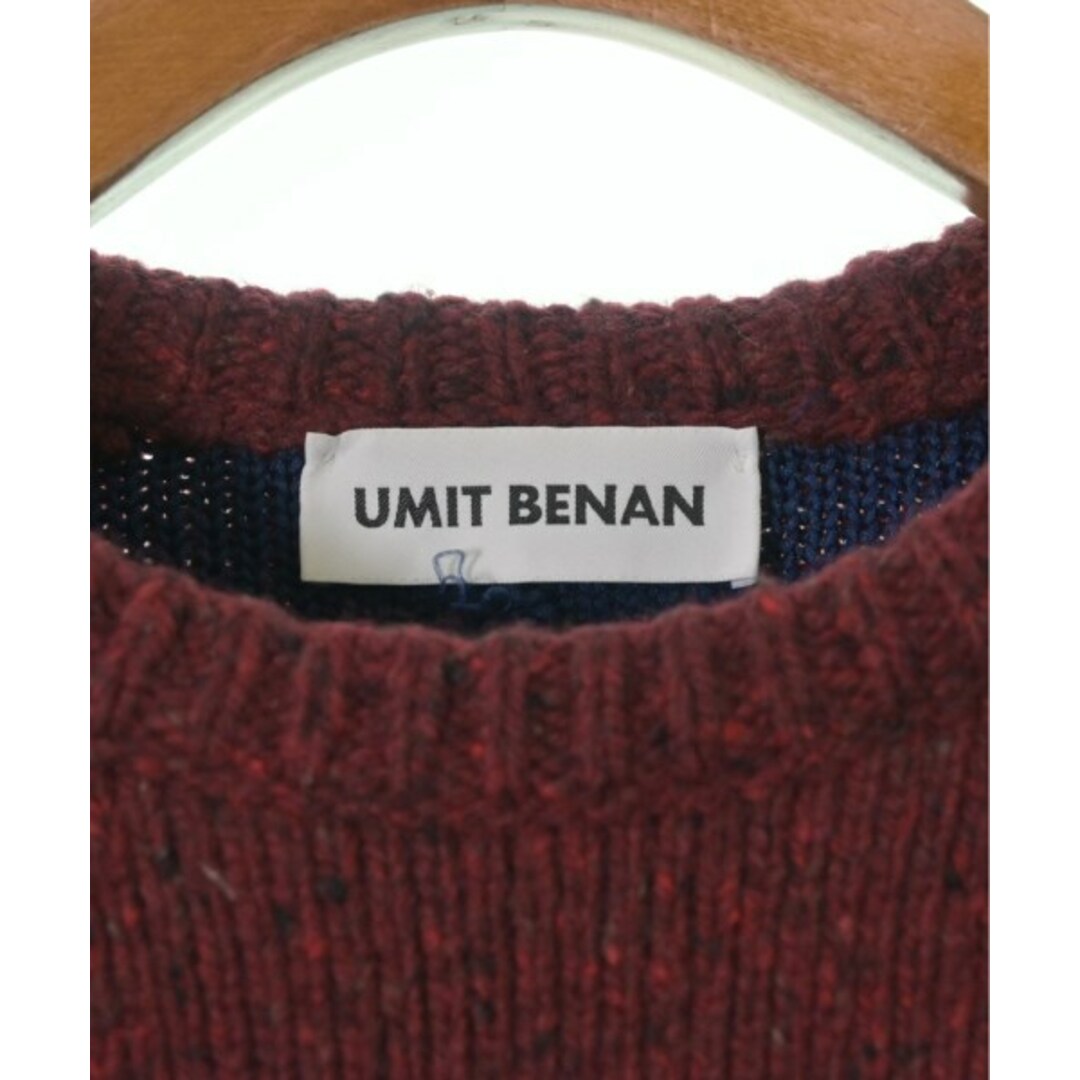 UMIT BENAN(ウミットベナン)のUmit Benan ウミットベナン ニット・セーター M 赤x紺系 【古着】【中古】 メンズのトップス(ニット/セーター)の商品写真