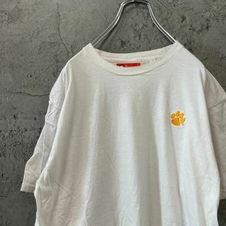 肉球 刺繍 ワンポイント アメリカ輸入 かわいい Tシャツ(Tシャツ/カットソー(半袖/袖なし))