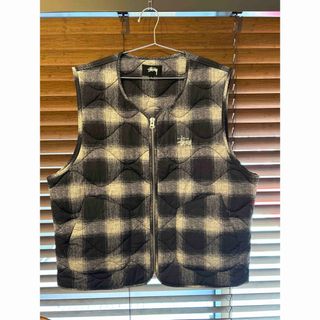 STUSSY - STUSSY  ナイロンベスト　PLAID NYLON LINER VEST