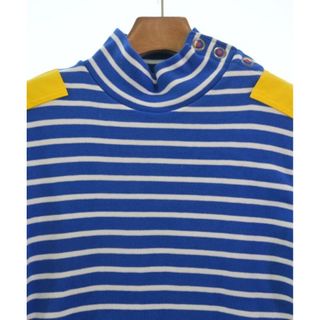 プチバトー(PETIT BATEAU)のPETIT BATEAU Tシャツ・カットソー XS 青x白(ボーダー) 【古着】【中古】(カットソー(半袖/袖なし))