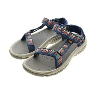 テバ(Teva)のTeva テバ サンダル 24cm 紺xオレンジx黄(総柄) 【古着】【中古】(サンダル)