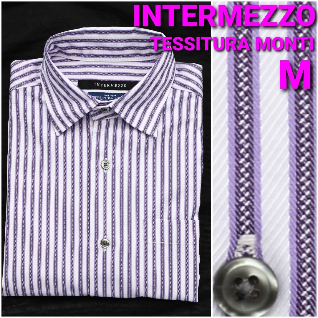 INTERMEZZO(インターメッツォ)のINTERMEZZO シャツ メンズM TESSITURA MONTIストライプ メンズのトップス(シャツ)の商品写真