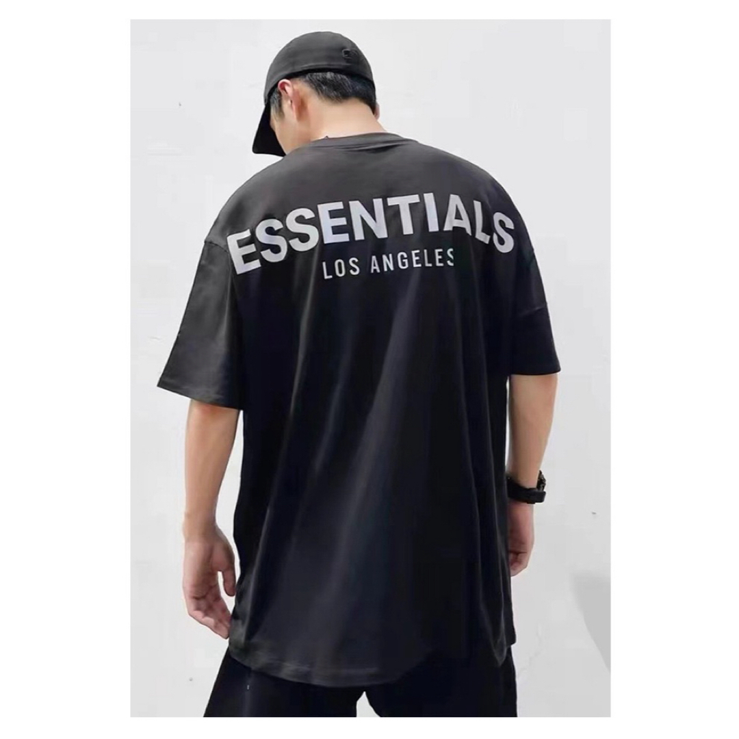 エッセンシャル　半袖Tシャツ　トップス100%棉　ESSENTIALS　男女兼用 メンズのトップス(Tシャツ/カットソー(半袖/袖なし))の商品写真