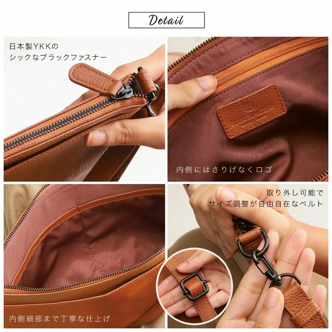 【色: グレージュ】[BLUE SINCERE] サコッシュ ショルダーバッグ  メンズのバッグ(その他)の商品写真