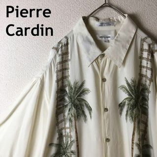 ピエールカルダン(pierre cardin)のB2ピエールカルダン　フルデザインシャツ　ヤシ　バンブー　Ｌメンズ ゆったり(Tシャツ/カットソー(七分/長袖))