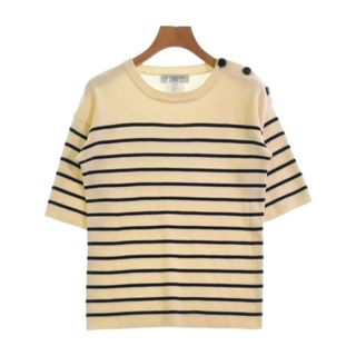 GIVENCHY - GIVENCHY ジバンシー ニット・セーター L 白系x紺(ボーダー) 【古着】【中古】