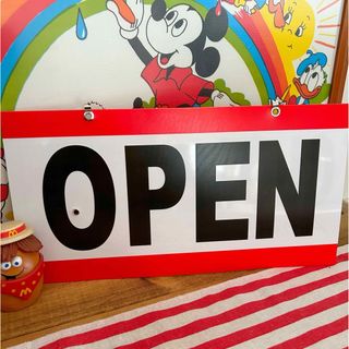 看板　OPEN CLOSE  アメリカン雑貨　プレート　店舗用　ドアプレート(ウェルカムボード)