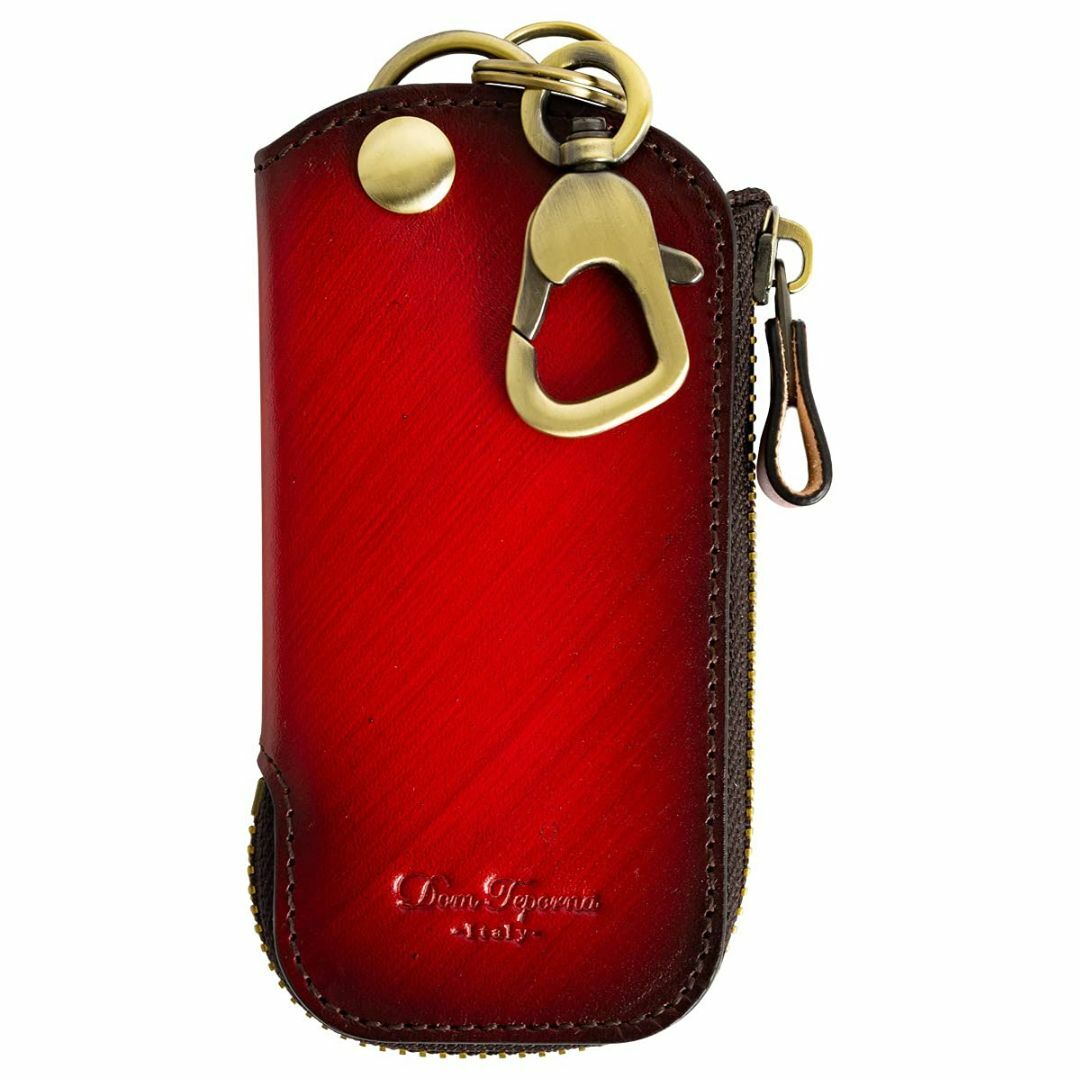 【色:レッド】[Dom Teporna Italy] キーケース 鍵 スマートキ メンズのバッグ(その他)の商品写真