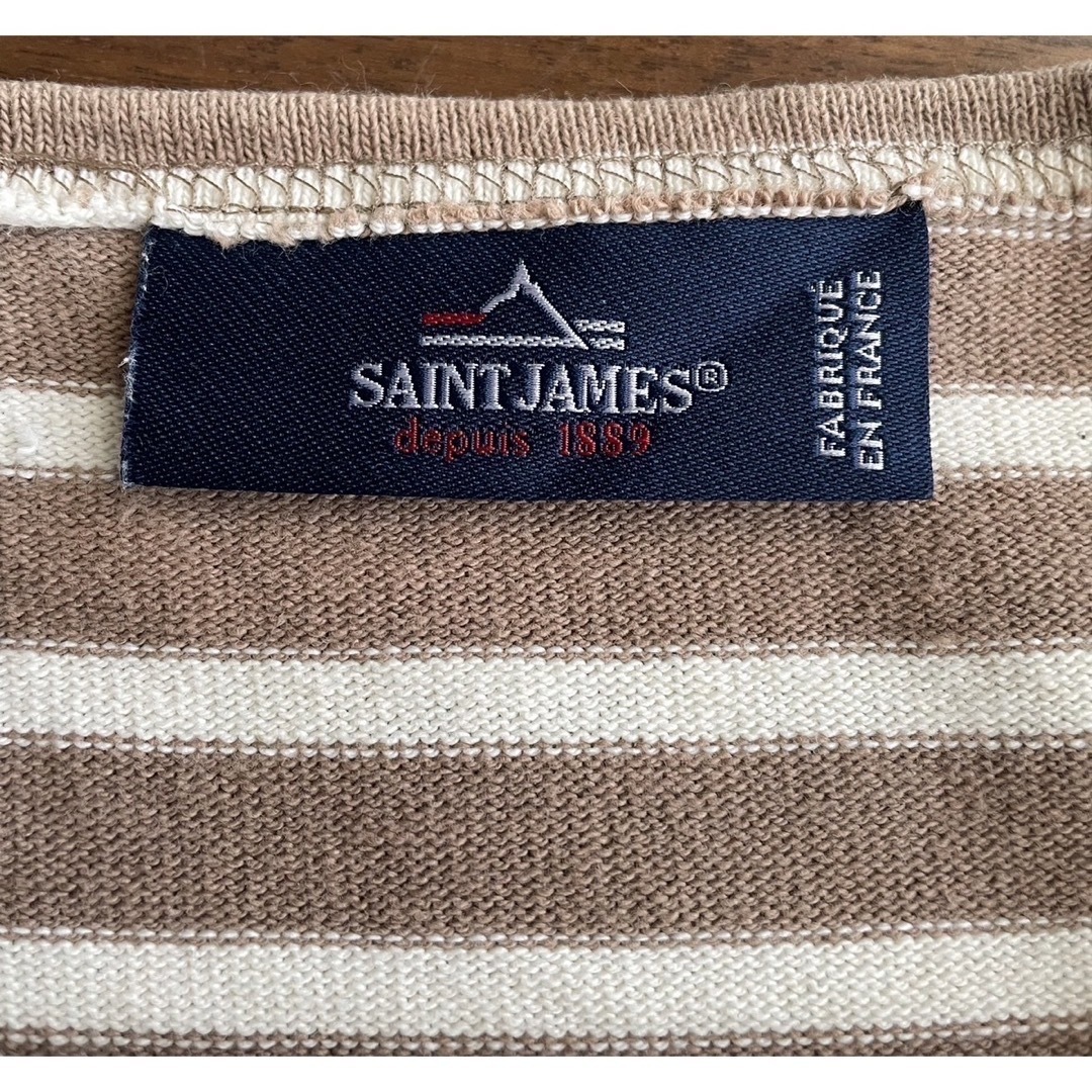 SAINT JAMES(セントジェームス)のセントジェームス　ベージュ　ボーダー　XS レディースのトップス(カットソー(長袖/七分))の商品写真