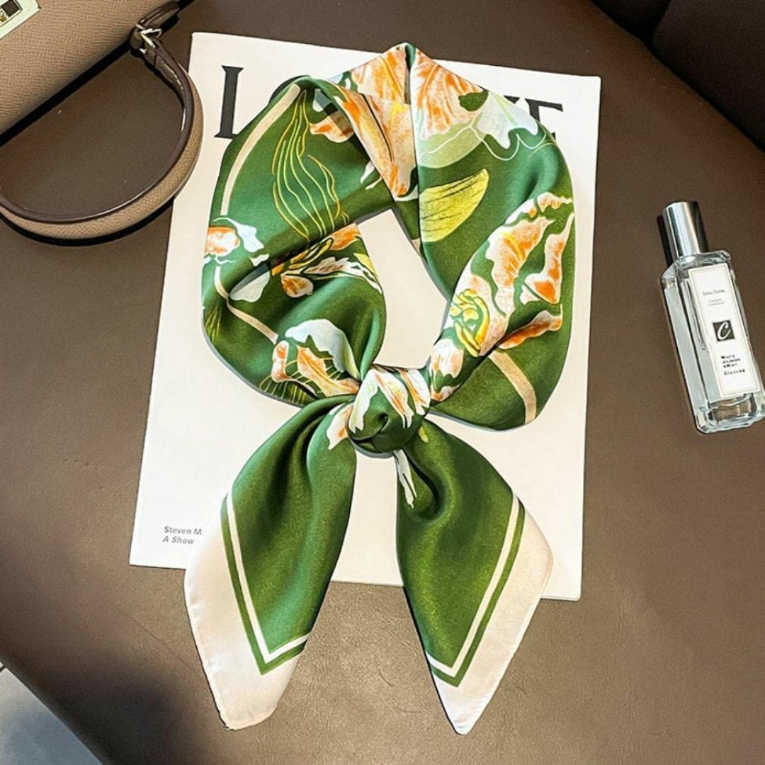 スカーフ レディース バンダナ ショール ネッカチーフ 70×70cm シルク風 レディースのファッション小物(その他)の商品写真