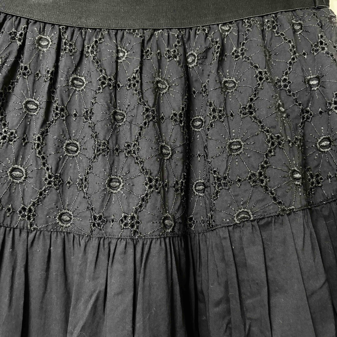 ダーマコレクション　コットンレースティアードロングスカート レディースのスカート(ロングスカート)の商品写真