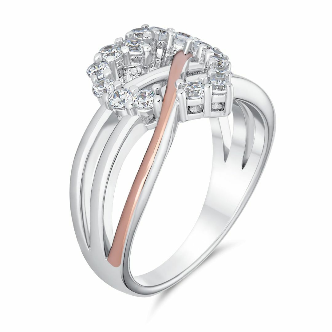 色:ピンク2_指輪のサイズ:11Bling Jewelry ロマンチックな2 レディースのアクセサリー(その他)の商品写真